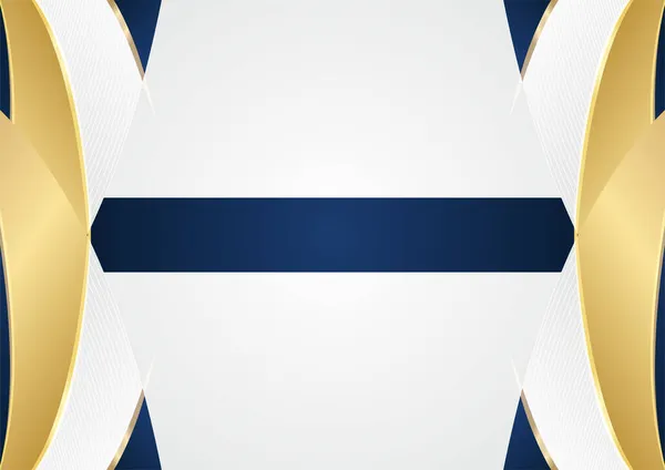 Moderno Fundo Abstrato Azul Dourado Modelo Fundo Padrão Banner Design — Vetor de Stock