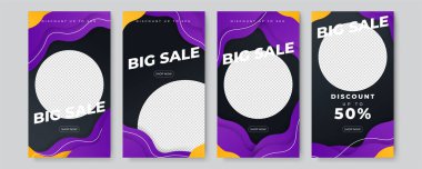 Sosyal medya için dinamik modern sıvı satış afişleri satışı hikayeleri satışı, web sayfası, cep telefonu. Satış afişi tasarım özel teklif seti. Noel indirimi, yaz indirimi, Kara Cuma, Sevgililer Günü