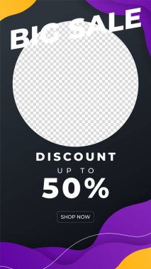 Özel indirimli sosyal medya şablonu. Sosyal medya hikayeleri satışı için dinamik modern satış afişleri, web sayfası, cep telefonu. Satış afişi şablonu tasarımı özel teklif seti.