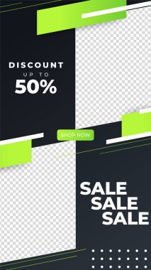 Özel indirimli sosyal medya şablonu. Sosyal medya hikayeleri satışı için dinamik modern satış afişleri, web sayfası, cep telefonu. Satış afişi şablonu tasarımı özel teklif seti.