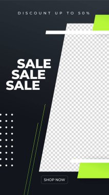 Özel indirimli sosyal medya şablonu. Sosyal medya hikayeleri satışı için dinamik modern satış afişleri, web sayfası, cep telefonu. Satış afişi şablonu tasarımı özel teklif seti.