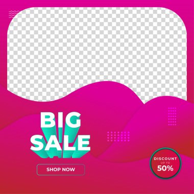 İndirimli indirimli pankart tasarımı sosyal medya şablonu. Sosyal medya iletileri, web sayfası, cep telefonu için dinamik modern sıvı satışı afişleri. Satış afişi şablonu tasarımı özel teklif seti.