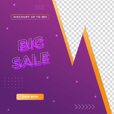 İndirimli indirimli pankart tasarımı sosyal medya şablonu. Sosyal medya iletileri, web sayfası, cep telefonu için dinamik modern sıvı satışı afişleri. Satış afişi şablonu tasarımı özel teklif seti.