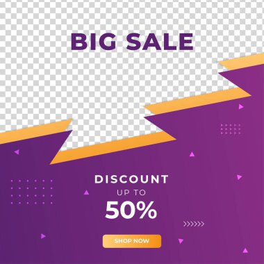 İndirimli indirimli pankart tasarımı sosyal medya şablonu. Sosyal medya iletileri, web sayfası, cep telefonu için dinamik modern sıvı satışı afişleri. Satış afişi şablonu tasarımı özel teklif seti.