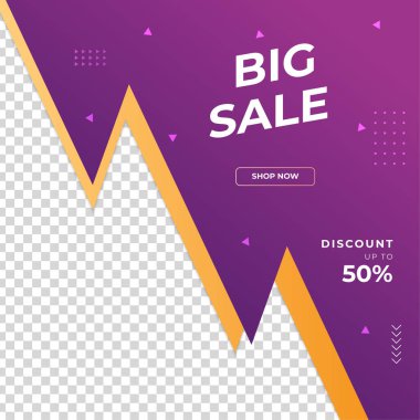 İndirimli indirimli pankart tasarımı sosyal medya şablonu. Sosyal medya iletileri, web sayfası, cep telefonu için dinamik modern sıvı satışı afişleri. Satış afişi şablonu tasarımı özel teklif seti.