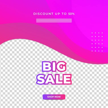 İndirimli indirimli pankart tasarımı sosyal medya şablonu. Sosyal medya iletileri, web sayfası, cep telefonu için dinamik modern sıvı satışı afişleri. Satış afişi şablonu tasarımı özel teklif seti.