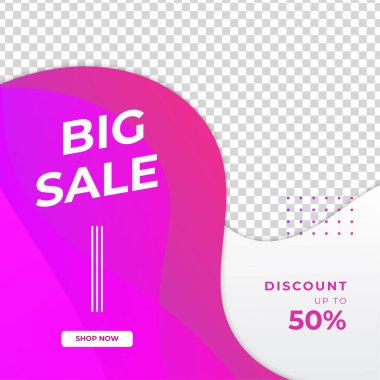 İndirimli indirimli pankart tasarımı sosyal medya şablonu. Sosyal medya iletileri, web sayfası, cep telefonu için dinamik modern sıvı satışı afişleri. Satış afişi şablonu tasarımı özel teklif seti.