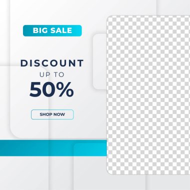 İndirimli indirimli pankart tasarımı sosyal medya şablonu. Sosyal medya iletileri, web sayfası, cep telefonu için dinamik modern sıvı satışı afişleri. Satış afişi şablonu tasarımı özel teklif seti.