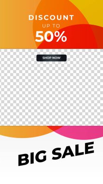 İndirimli indirimli pankart tasarımı sosyal medya şablonu. Sosyal medya iletileri, web sayfası, cep telefonu için dinamik modern sıvı satışı afişleri. Satış afişi şablonu tasarımı özel teklif seti.