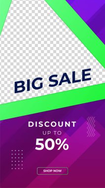 İndirimli indirimli pankart tasarımı sosyal medya şablonu. Sosyal medya iletileri, web sayfası, cep telefonu için dinamik modern sıvı satışı afişleri. Satış afişi şablonu tasarımı özel teklif seti.