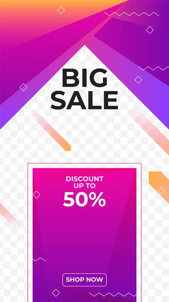 Sale Special Offer Discount Social Media Template Dynamic Modern Sale — Stock Vector