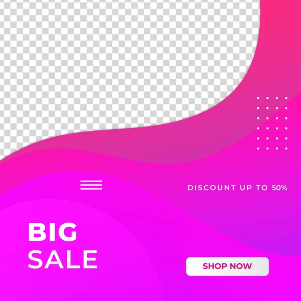 Sale Korting Verkoop Banner Ontwerp Social Media Sjabloon Set Dynamische — Stockvector