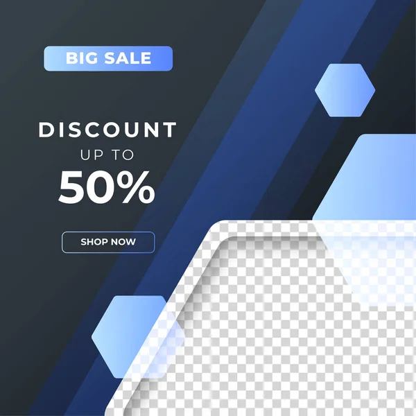 Sale Korting Verkoop Banner Ontwerp Social Media Sjabloon Set Dynamische — Stockvector