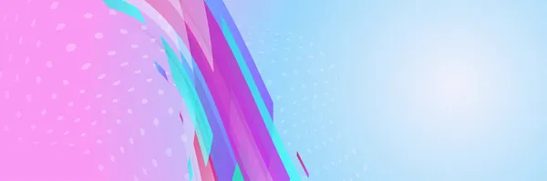 Moderní Gradient Modrá Růžová Červená Azurová Abstraktní Banner Pozadí Geometrickými — Stockový vektor