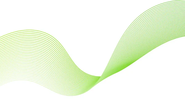 Moderno Abstrato Verde Onda Líquida Linhas Fundo Vector Design Gráfico — Vetor de Stock