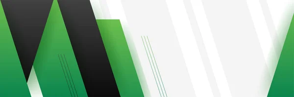 Сучасний Чорно Зелений Банерний Фон Векторний Абстрактний Шаблон Банера Графічного — стоковий вектор