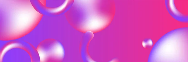 Moderní Purpurově Růžová Pulzující Živý Banner Pozadí Vektorový Abstraktní Grafický — Stockový vektor