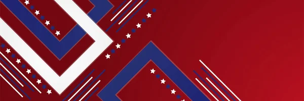 Американский Шаблон Синего Красного Баннеров Знамя Американской Нации Национальным Флагом — стоковый вектор