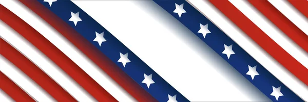 미국의 푸른색 빨간색 템플릿입니다 자유를 상징하는 미국의 기념일 애국적 국기흔들기 — 스톡 벡터