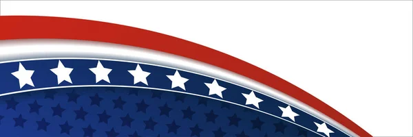 Αμερικανική Μπλε Και Κόκκινο Banner Πρότυπο Φόντου Αμερικανική Σημαία Έθνους — Διανυσματικό Αρχείο