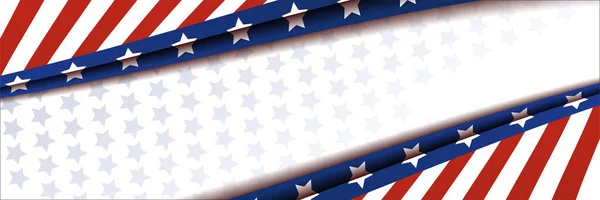 Plantilla Fondo Banner Azul Rojo Estadounidense Bandera Nación Americana Con — Vector de stock