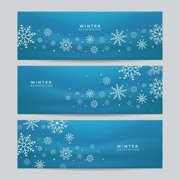 Natal Fundo Azul Com Neve Cartão Banner Natal Com Ilustração — Vetor de Stock