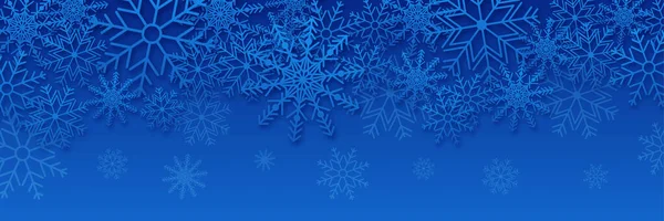 Christmas Blue Background Snow — Stock Vector