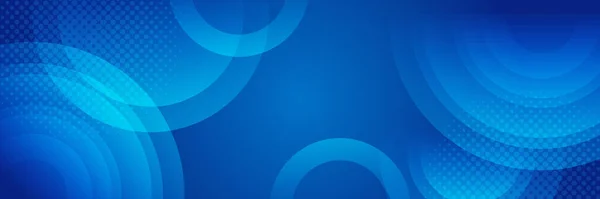Afiche Fondo Banner Azul Abstracto Con Dinámica Red Tecnológica Ilustración — Archivo Imágenes Vectoriales