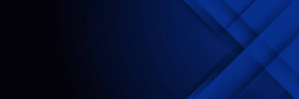 Fondo Bandera Azul Marino Oscuro Geométrico Abstracto Empresa Tecnología Digital — Vector de stock