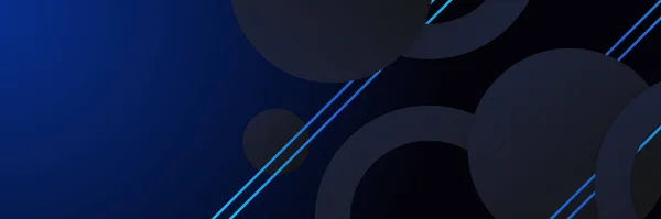 Абстрактный Геометрический Темно Синий Фон Знамени Цифровые Технологии Бизнес Презентации — стоковый вектор
