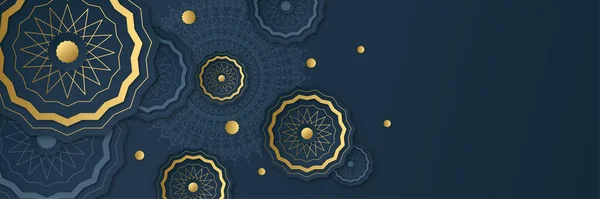 Ramadan Kareem Arabisch Islamischen Banner Hintergrunddesign Arabischer Hintergrund Islamischer Ornamentvektor — Stockvektor