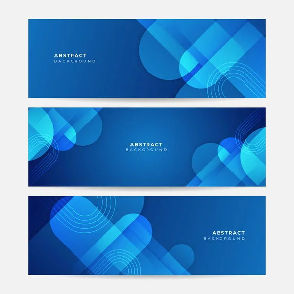 Set Moderno Fondo Azul Marino Oscuro Vector Abstracto Diseño Gráfico — Archivo Imágenes Vectoriales