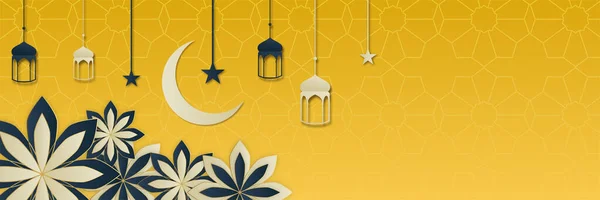 Islamitische Ramadan Kareem Banner Achtergrond — Stockvector