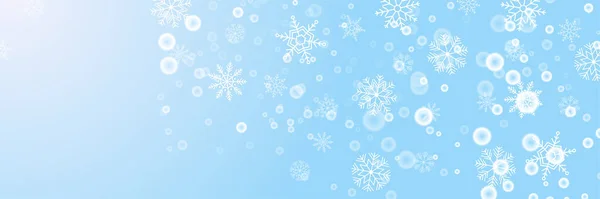 Tarjeta Navidad Banner Fondo Con Copo Nieve Borde Vector Ilustración — Vector de stock