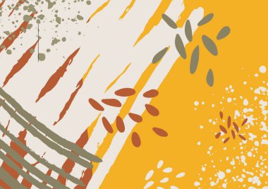 Modern soyut minimal fırça sesi tasarım arkaplanını kapsar. Renkli geometrik arkaplan, vektör çizimi.