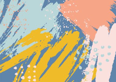 Modern soyut minimal fırça sesi tasarım arkaplanını kapsar. Renkli geometrik arkaplan, vektör çizimi.