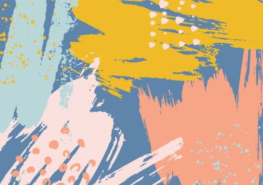 Modern soyut minimal fırça sesi tasarım arkaplanını kapsar. Renkli geometrik arkaplan, vektör çizimi.