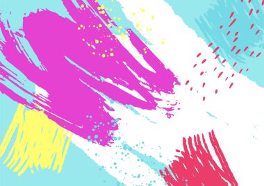 Rengarenk, organik şekilli, dünya renginde fırça boyası arka plan