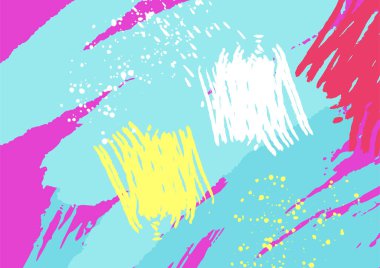 Asgari parlak toprak tonlu renkli vektör suluboya fırça arka plan tasarım elementleri