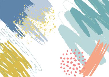 Soyut, çağdaş organik şekiller arka plan. Minimalist estetik fırça arkaplanı.