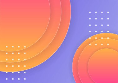 Modern turuncu mor soyut çember arkaplan