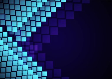 Modern soyut koyu mavi teknoloji desenli arka plan. İş dünyası, şirket, kurum, parti, şenlik, seminer ve görüşmeler için uygun.