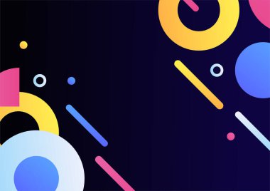 Modern basit geometrik renkli soyut arkaplan. İş dünyası, şirket, kurum, parti, şenlik, seminer ve görüşmeler için uygun.