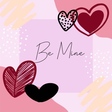 Sevgililer günü kartı geçmişi. Vektör illüstrasyonu.