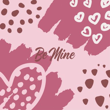 Sevgililer Günü tebrik kartı şablonu ve el çizimi konsepti. Özel günler, kadınlar günü, sevgililer günü, doğum günü, anneler günü, babalar günü, Noel, düğün ve etkinlik kutlamaları için tasarım