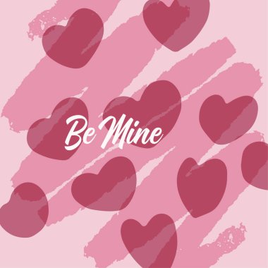 Sevgililer Günü tebrik kartları hazır. Kalpleri düz olan ince bir çizgi dizaynı. El yazısı, dekoratif fırça darbeleri, hediyeler, kartlar, posterler için aşk sembolleri.