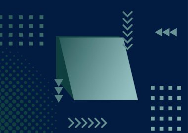 Modern basit koyu mavi Memphis soyut arkaplanı