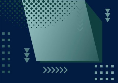 Modern basit koyu mavi Memphis soyut arkaplanı