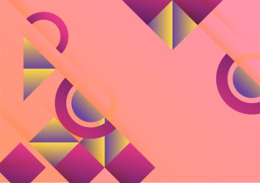 Modern soyut geometrik bauhaus arkaplanı. Vektör soyut grafik tasarım pankart şablonu.