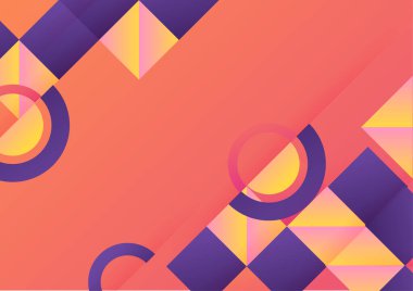 Modern soyut geometrik bauhaus arkaplanı. Vektör soyut grafik tasarım pankart şablonu.